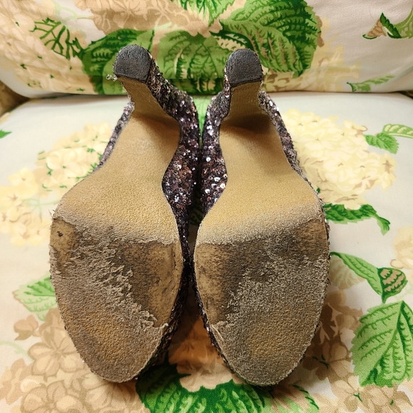 ✨ STEVE MADDEN 🌌 pinup sequins sparkles princess barbie platform high heels!🖤 - Picture 10 of 14